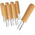 Miniatyrbilde 1 av 5: 8x maisgafler med rustfritt stål - gjenbrukbare maisspyd
