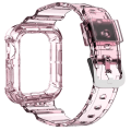 Miniatyrbilde 1 av 5: Kompatibel med Apple Watch 44/45mm Rembeskyttelse Silikon Justerbar Transparent Rosa