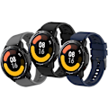 Miniatyrbillede 1 af 3: 3 stk. remme kompatibel med Xiaomi Watch S1 Active håndledsrem, Xiaomi åndbar silikone sport udskiftningsurrem grå, sort, marineblå