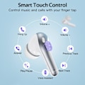 Miniatyrbild 4 av 5: Bluetooth-hörlurar True Wireless Earbuds Power Display-hörlurar med trådlöst laddningsfodral white