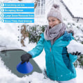 Miniatyrbilde 3 av 5: Rund isskrape issnø frostskrape bil frontrute isskrapet multifunksjonstrakt drivstofftrakt snøskuffe