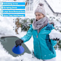 Miniatyrbillede 3 af 5: Rund isskraber issne skraber frostskraber bilrude isskraber formet multifunktionstragt kegleformet tankningstragt sneskovl