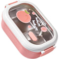 Miniatyrbilde 4 av 4: Bento Matboks, Robust Termisk Matboks i Rustfritt Stål, Sikker, Bærbar for Kontoret Pink