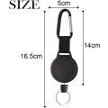 Miniatyrbillede 3 af 5: 2 stk. Heavy Duty Retractable Key Chain Key Reel