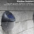 Miniatyrbillede 4 af 5: Solcelledrevne LED-havehegnslamper til væg, terrasse, dør og dæk Udendørsbelysning (4 x solcellehegnslamper) [Energiklasse A]
