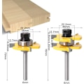 Pikkukuva 2 / 5: 6MM varren ja uran jyrsinsarja 3-urainen T-muotoinen puujyrsin Puutyökalu (6MM)