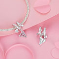 Miniatyrbillede 3 af 5: 925 Sterling Sølv Hjerteformet Charm Dame Armbånd Halskæde Vedhæng Ferie Fødselsdagsgave til Min Kone og Elsker color 1