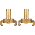 Miniatyrbillede 1 af 2: 2x Messing Hurtigkobling 1/2 tomme Stik (Geka System Tilslutning 1/2 tomme Stik)