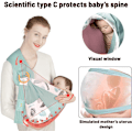 Miniatyrbild 3 av 5: Baby Carrier All-in-1 Nyfödd Baby Wrap Carrier Hands Free Spädbarnssjal Amningsöverdrag Amning Justerbar