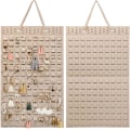 Miniatyrbild 1 av 5: Hängande örhänge arrangör, kompakt design, mjukt material, för kvinnor flickor khaki