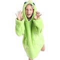 Miniatyrbilde 2 av 5: Oversized hettegenser teppe for barn myk varm koselig bærbar teppe genser fleece sherpa teppe med lommer Dinosaur