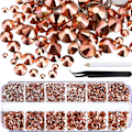 Pikkukuva 1 / 5: 2000 kappaletta litteän takaosan jalokiviä, 6 kokoa (1,5-6 mm) pyöreitä kristallitimantteja