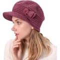 Miniatyrbilde 1 av 5: Dame vinter strikkede luer, luer, ullbereter Rose Red