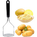 Miniatyrbillede 4 af 5: Kartoffelmoser i rustfrit stål med blødt greb og skridsikkert håndtag, køkkenredskab til mosning af mad