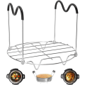 Miniatyrbilde 1 av 5: Dampstativ med varmebestandige håndtak, kompatibelt med Instant Pot-tilbehør 6 Qt 8 Quart, trykkoker