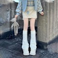 Miniatyrbilde 3 av 5: Lange Beinvarmere Beinvarmere Kvinner Vinter Beinvarmere Beinsbeskyttelse White