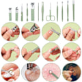 Miniatyrbild 4 av 5: 12-delars Manikyrset Professionella Nagelklippare Set Nagelsvård Verktyg, Rostfritt Stål Nagelklippare