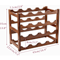 Miniatyrbilde 4 av 5: Bambus vinstativ for 8 flasker, robust og vinstativ