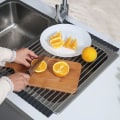 Miniatyrbillede 3 af 5: Rul op afdrypningsstativ til opvask, SUS304 over vasken multifunktionelt rul op afdrypningsstativ, sort
