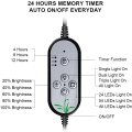 Miniatyrbillede 4 af 5: 15W LED plantelys, 78 LED imitation japansk stil fuld spektrum plantelys med timer, 5 niveauer dæmpbar, automatisk tænd/sluk