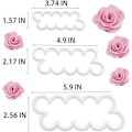 Miniatyrbilde 2 av 5: Kakepynt Blomsterformer - 3 stk Spiselige Roseblader Plast Kakeformer Fondant Blomsterformer Og Kuttere