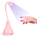 Pikkukuva 1 / 4: Hands Free LED UV -kynsilamppu, pyörivä hansikaulakoru Flash Cure Light kynsiin, Mini Lotus Nail Resin Light