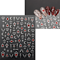 Miniatyrbild 4 av 5: 9 ark Måne Stjärna Nagelkonst Dekaler Självhäftande Pegatinas Uñas Sol Nageltillbehör Nagelkonst Design Dekoration Tillbehör