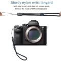 Miniatyrbilde 4 av 5: 5PCS håndleddsrem, håndleddsrem, justerbare nylon håndleddsremmer for mobiltelefon, kamera, GoPro  (svart)