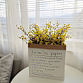 Miniatyrbillede 3 af 4: 6 stk. kunstige blomster falske gypsophila blomster til dekoration af hjem, kontor, bryllup, julefest (gul)