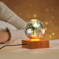 Miniatyrbillede 3 af 4: 3D Jordklode Krystal Kugle Lampe, Krystal Kugle, kærlighed