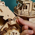 Miniatyrbild 2 av 5: 3D Träpusselmodellkit, Gaffeltruck, Träbyggsats för Vuxna, Trämekanisk Byggsats, Present till Födelsedag Fars Dag