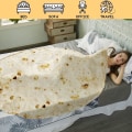 Miniatyrbilde 5 av 5: Burritos Tortilla Wrap Teppe, Nyhet Morsomme Gaver Gigant Tortilla Rund Myk Teppe for Barn 卷饼3 150X150CM