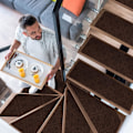 Miniatyrbillede 4 af 4: 15 stk. indvendige trappemåtter, måtter trappetæppe brun rektangulær