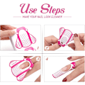 Pikkukuva 3 / 5: Paper Nail Forms for Gel Builder - 100PCS Rose Nail Extension Form Stickers - Large Adhesive Nail Builder Forms