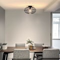 Miniatyrbilde 4 av 5: Vintage taklampe, vintage taklampe, svart E27 taklampe