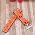 Miniatyrbillede 4 af 4: Kompatibel med Huawei Watch GT3/GT3 Pro 46mm Rem, 22mm Hurtigudløselig Rem i Læder, Blød Sportsrem til Udskiftning, Orange