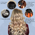 Miniatyrbillede 3 af 5: Varmeløs krøllestav, Octopus No Heat Hair Curlers Hovedbånd, Wave Curls Lazy Curler Soft Tools