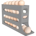 Miniatyrbilde 1 av 5: 30 egg egg holder for kjøleskap - Auto Rolling egg organizer for kjøleskap Grey
