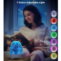 Miniatyrbillede 3 af 5: Bluetooth-højttaler natlys, 3D Galaxy-sengelampe med berøringskontrol, dæmpbar RGB 7-farvet variabel LED bærbar trådløs opladning soveværelse bordlampe