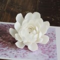 Miniatyrbillede 5 af 5: 3,9 tommer keramisk hvid lotus røgelse brænder blomst røgelse brænder pindholder til yoga studie stue boligindretning