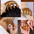 Miniatyrbild 2 av 5: Träkam, Multipurpose Scalp Gua Sha Kam, Trä Hårkam