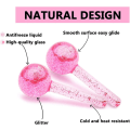 Miniatyrbilde 3 av 4: Isglober for ansiktsbehandling, 2 stk. Isrulle for ansikt, kald og varm ansiktsmassasjerulle for øyne og nakke (rosa)