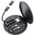 Miniatyrbilde 1 av 5: USB-C Adapter OTG Kabelsett, Multi-Ladingkabelveske Konverter USB-C til iOS-enhet/Type C/Micro/USB A Adapter (Svart)