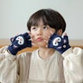 Miniatyrbillede 5 af 5: 3 Par Fingerløse Vanter Varme Konvertible Flip-Top Handsker Bløde Vinterhandsker