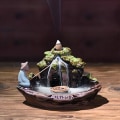 Miniatyrbillede 5 af 5: Keramisk røgelsesholder Tilbageflow Røgelse Brænder Hjem Indretning (Guilin Landskab)