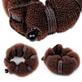 Miniatyrbillede 4 af 5: 2 stk. Magisk hårstyling Twist Ring Former Shaper Donut Chignon Bun Maker Clip Hårkrøller Lille & Stor (Brun)