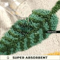 Miniatyrbilde 4 av 5: Superabsorberende Badematte, Sklisikker Badeteppe for Bad, Maskinvaskbar Badematte, Myk Mikrofiber Badematte Flying Leaves 31" X 20"