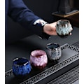 Miniatyrbild 2 av 5: Jianzhan Keramisk Tekopp, Kung Fu Teset, Kaffekopp, Yerba Mate Set - Keramisk Mate KoppSet om 4 (4 färger)