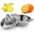 Miniatyrbilde 2 av 4: Rustfritt stål sitronpresser, juicer med skålbeholder for appelsiner sitroner frukt hjemmelaget juice på kjøkkenet
