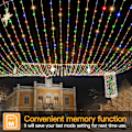 Miniatyrbillede 5 af 5: Julelys 1000 LED 330 FT, IP67 Vandafvisende Stikkontakt Juletræslygter med Fjernbetjening, 8 Tilstande, Dæmpbar, Hus Julepynt colorful